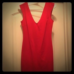 Solid Red Bodycon Dress